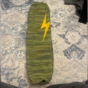 Aviator Nation Camo Lighting Bolt Sweats